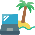 comparer avec votre ofrinateur portable sous les palmiers zen