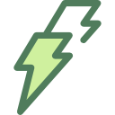 éclair électricité vert